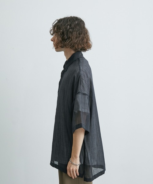 「JUNRED」 半袖シャツ S ブラック メンズ_画像2