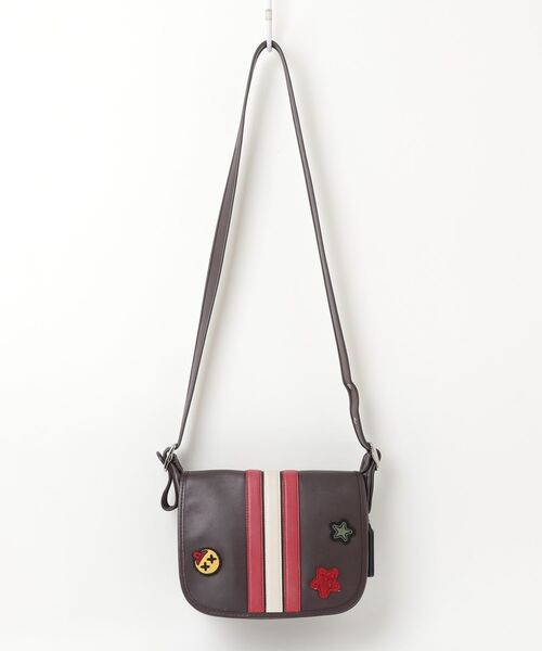 COACH（コーチ） ストライプ柄ショルダーバッグ - ブラウン レディース 