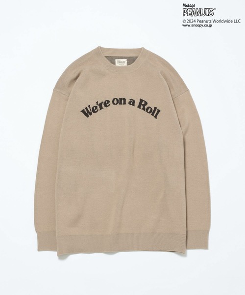 「PEANUTS」 長袖ニット「BAYFLOWコラボ」 MEDIUM ブラック メンズ_画像7