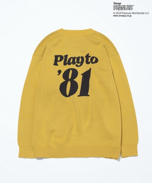 「PEANUTS」 長袖ニット「BAYFLOWコラボ」 MEDIUM ブラック メンズ_画像8