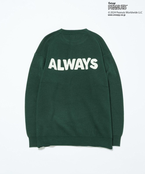 「PEANUTS」 長袖ニット「BAYFLOWコラボ」 MEDIUM ブラック メンズ_画像9