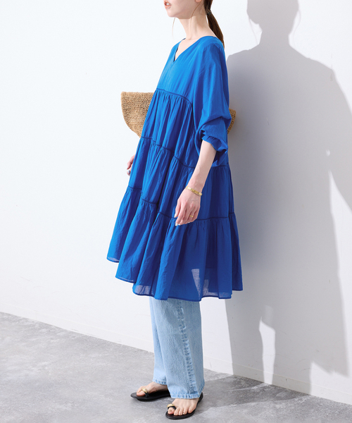 SLOBE IENA（スローブイエナ） ワンピース コットンボイルティアード