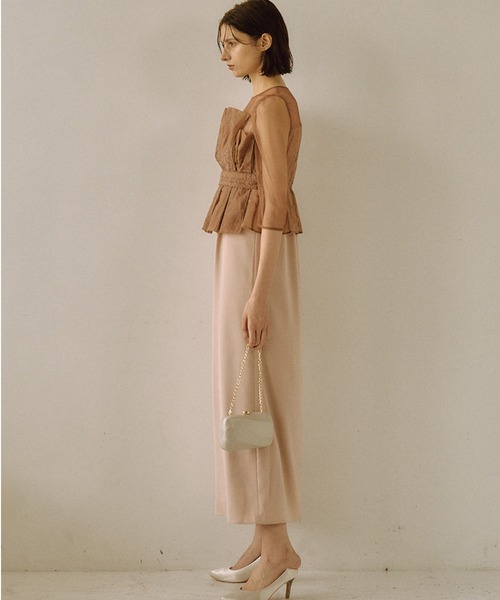 「LE'RURE」 7分袖ワンピース MEDIUM ブラック レディースの画像