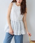 キャミソール 「オールシーズン使える」裾バルー...の詳細画像1