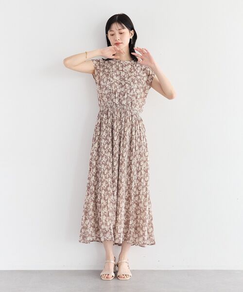 YECCA VECCA（イェッカヴェッカ） ワンピース 夏 花柄プリーツ