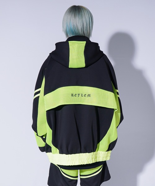 「REFLEM」 ジップアップパーカー FREE ブラック レディース_画像4