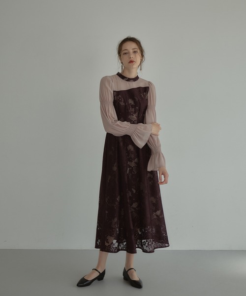 ANDRESD 長袖ワンピース M チャコール レディース : ZOZOTOWN Yahoo!店