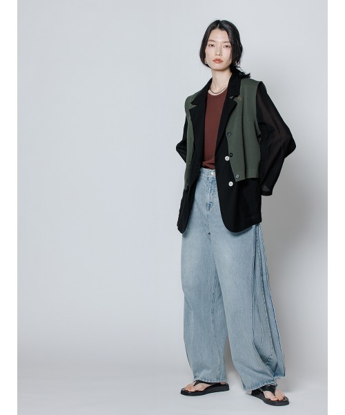 YENN デニムパンツ 36 ライトブルー レディース : ZOZOTOWN Yahoo!店
