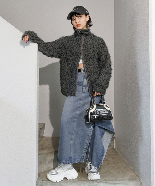 「PAGEBOY」 デニムスカート MEDIUM ブルー レディース_画像7