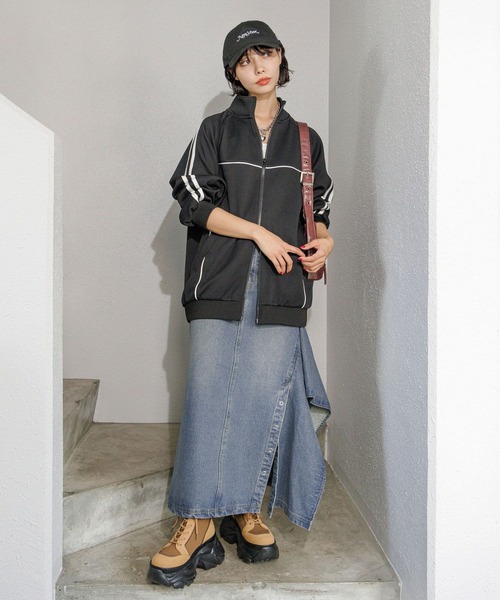 「PAGEBOY」 デニムスカート MEDIUM ブルー レディース_画像8