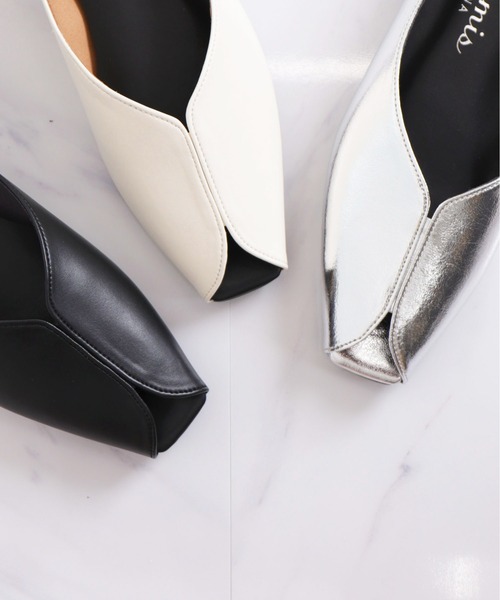 「artemis by DIANA」 フラットパンプス 22.5cm ゴールド レディース_画像6