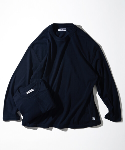 「CAHLUMN」 長袖Tシャツ MEDIUM ホワイト メンズ_画像5