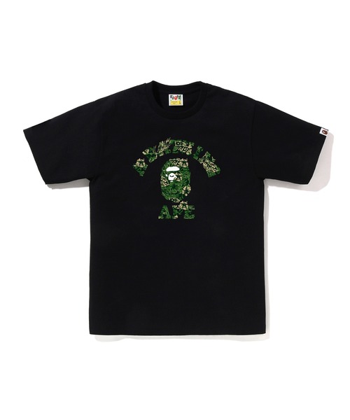 【未使用】A BATHING APE カレッジロゴ Tシャツ ブラック S A BATHING APE（アベイシングエイプ） tシャツ PALM RESORT CAMO