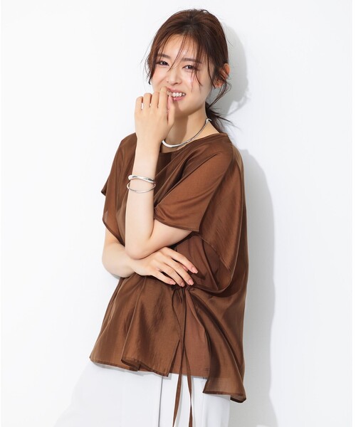 tシャツ 半袖 シアー レイヤード Tシャツ レディース | UNFILO | 05