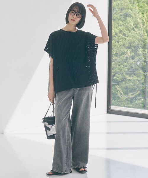 tシャツ 半袖 シアー レイヤード Tシャツ レディース | UNFILO | 10