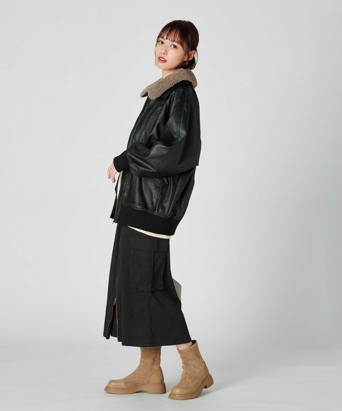 「BACK NUMBER」 スカート L カーキブラウン レディース_画像2