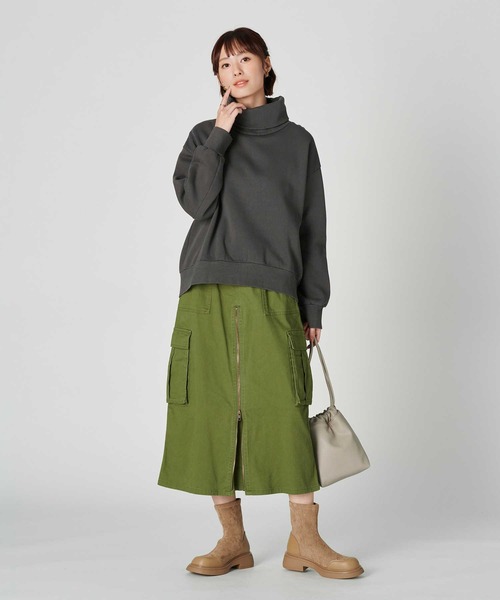 「BACK NUMBER」 スカート L カーキブラウン レディース_画像5