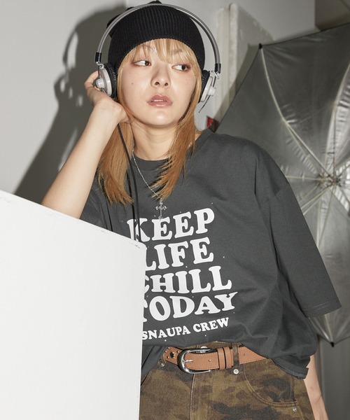 「Snap club」 半袖Tシャツ M オフホワイト レディース_画像5