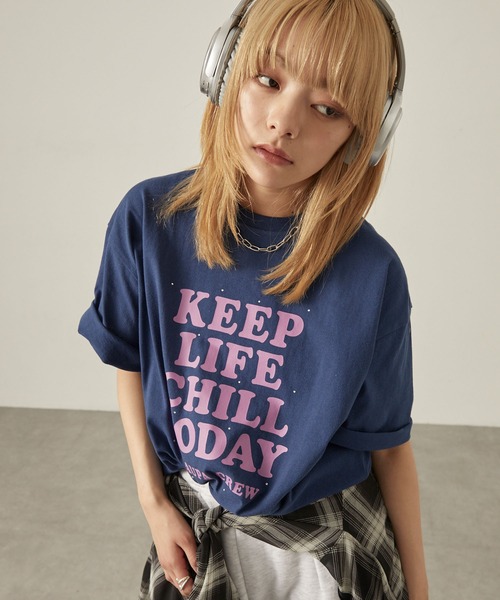 「Snap club」 半袖Tシャツ M オフホワイト レディース_画像7