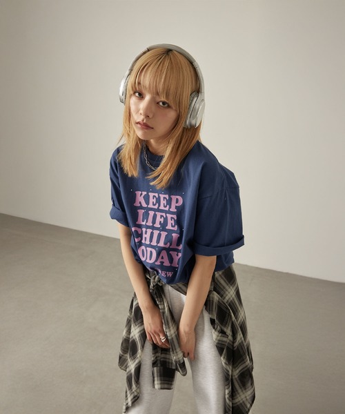 「Snap club」 半袖Tシャツ M オフホワイト レディース_画像8