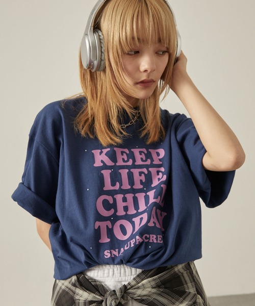 「Snap club」 半袖Tシャツ M オフホワイト レディース_画像9
