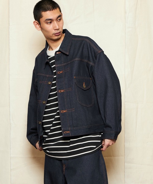「Lee」 デニムジャケット MEDIUM ノンウォッシュ メンズ_画像2