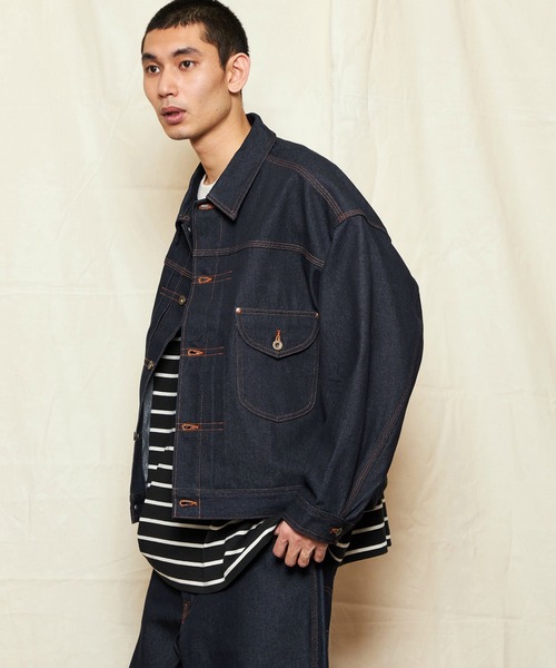「Lee」 デニムジャケット MEDIUM ノンウォッシュ メンズ_画像3