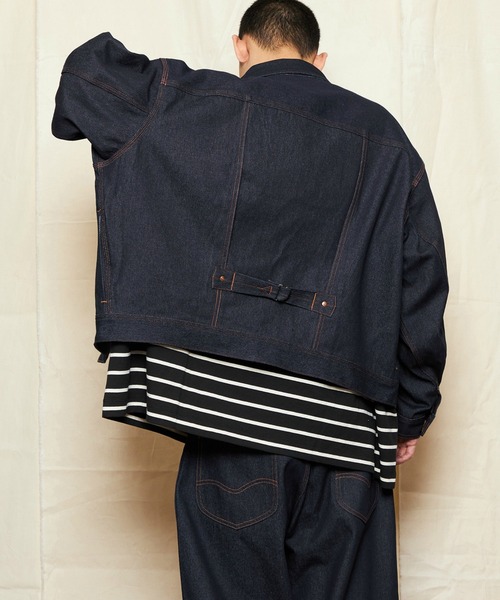 「Lee」 デニムジャケット MEDIUM ノンウォッシュ メンズ_画像5