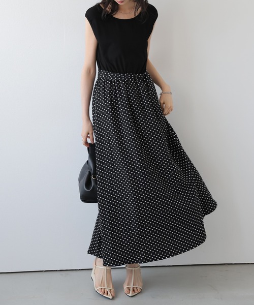 ワンピース 夏 ドット柄ロングワンピース : ZOZOTOWN Yahoo!店 - 通販