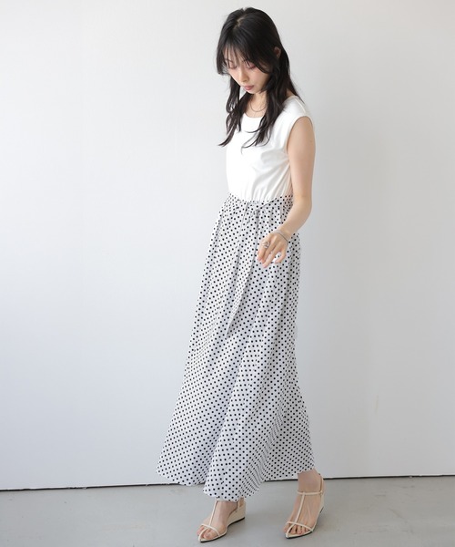 ワンピース 夏 ドット柄ロングワンピース : ZOZOTOWN Yahoo!店 - 通販