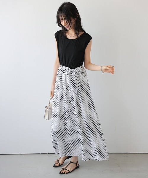 ワンピース 夏 ドット柄ロングワンピース : ZOZOTOWN Yahoo!店 - 通販