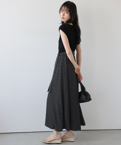 MARIHA ドット柄ロングワンピース　ブラック ワンピース 夏 ドット柄ロングワンピース : ZOZOTOWN Yahoo!店 - 通販