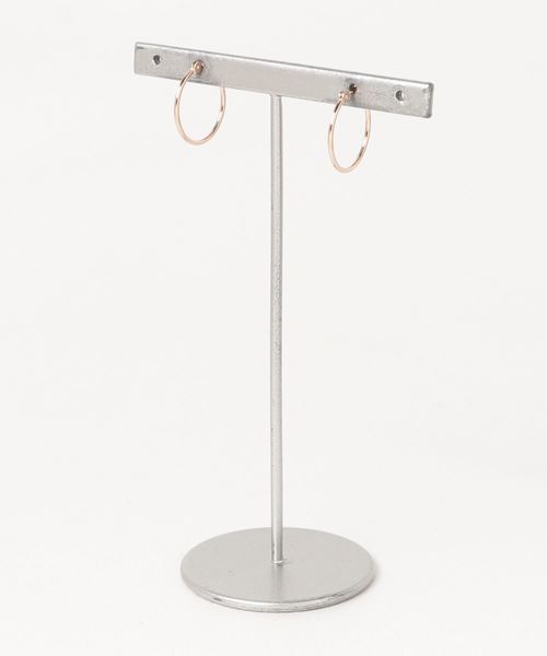 ESTELLE ピアス K18 ピンクゴールド フープピアス(M) ESTELLE