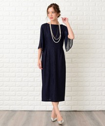 Lace Ladies（レースレディース） ドレス シースルーフレア袖×花柄総