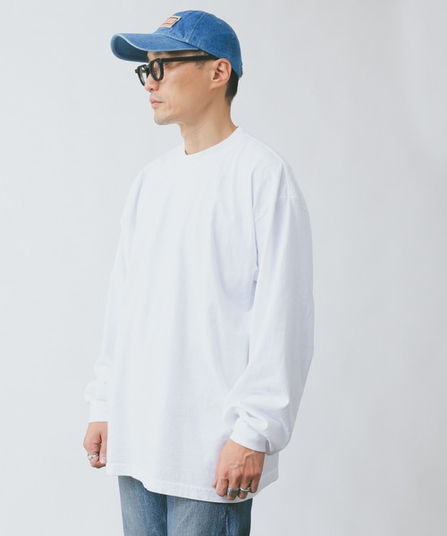 アパルトモン　ロサンゼルスアパレル　BIC T-SH ホワイト ロサンゼルスアパレル厚手8.5ozガーメントダイ無地Tシャツ激安卸販売