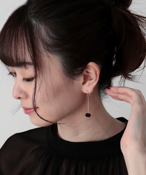 専用になります。K10 オニキス　ピアス K10YG オニキス ピアス (ネコ) | VERITEOnline-Shop
