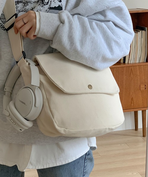 ベージュ キャンバス ショルダーバッグ cream creme ショルダーバッグ バッグ キャンバスショルダーバッグ