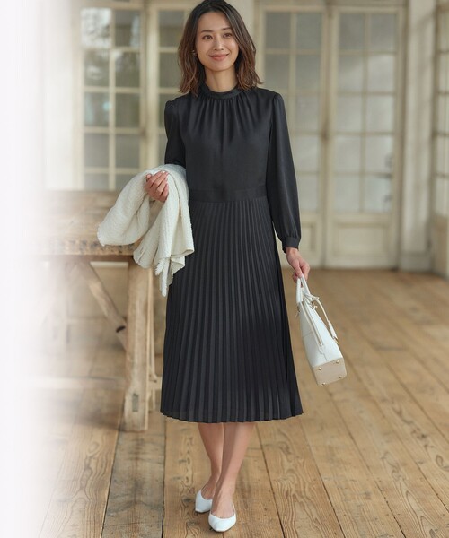 ワンピース 「洗える」クリスタルアムンゼン ウエスト切り替え