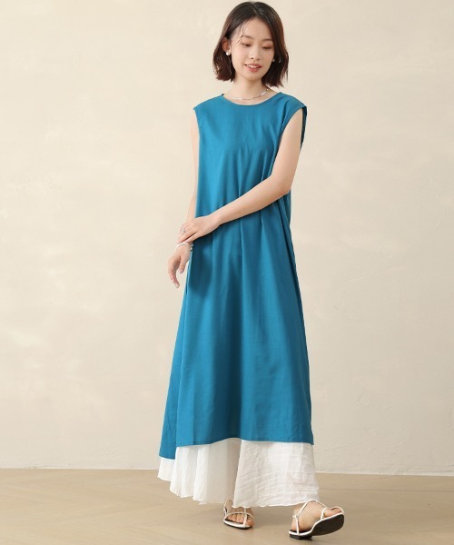 ノースリーブ　ワンピース ワンピース ノースリーブロングワンピ : ZOZOTOWN Yahoo!店