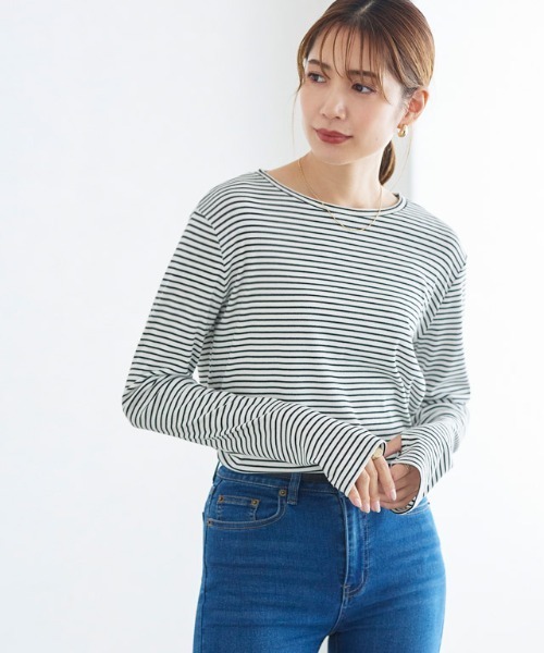 Pierrot tシャツ 「静電気防止」「指穴袖」クルーネック/指穴袖