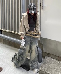 受注制【XU DOG】pocket cargo denim pants (2color) | OUR