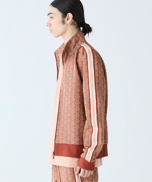 lacoste トラックジャケット セットアップ LACOSTE ジャージ モノグラムジャカードトラックジャケット