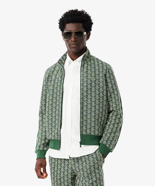 LACOSTE ジャージ モノグラムジャカードトラックジャケット