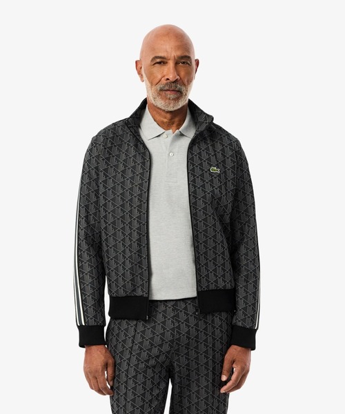 たろさん モノグラムジャカードトラックジャケット、パンツセットXS LACOSTE ジャージ モノグラムジャカードトラックジャケット