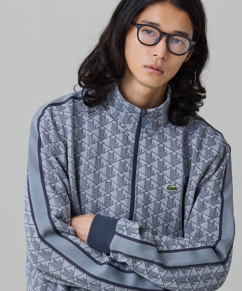 LACOSTE ラコステ 総柄 トラックジャケット ジャージ　メンズレディース LACOSTE（ラコステ） ジャージ モノグラムジャカードトラック