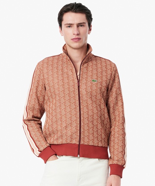 LACOSTEトラックジャケット LACOSTE ジャージ モノグラムジャカードトラックジャケット