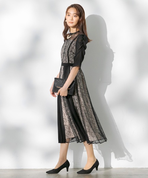 【最終お値下げ】form forma レースプリーツドレス　13号/XL form forma ドレス レースプリーツドレス : ZOZOTOWN Yahoo!店