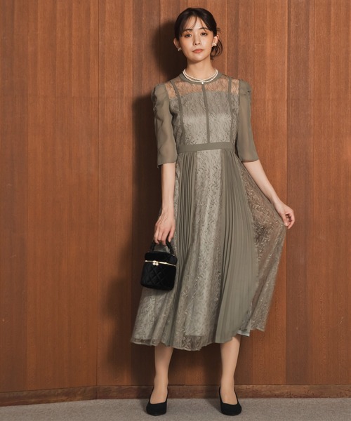 【最終お値下げ】form forma レースプリーツドレス　13号/XL form forma ドレス レースプリーツドレス : ZOZOTOWN Yahoo!店