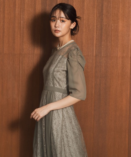 【最終お値下げ】form forma レースプリーツドレス　13号/XL form forma ドレス レースプリーツドレス : ZOZOTOWN Yahoo!店