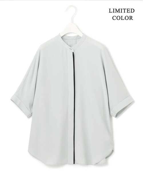 ICB（アイシービー） ブラウス シャツ BackSatinAmunzen 5分袖バンド